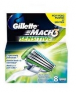 GILLETTE Mach 3 Sensitive ( 8ks ) - Náhradní hlavice - 